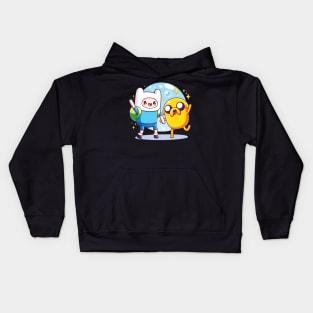 Happy Finn and Jake Kids Hoodie